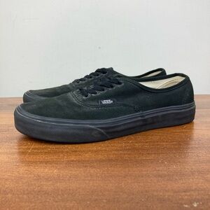 Vans Mens Womens All Black Size 7 MENS WOMENS 8.5 Low Top Skateboard Shoes